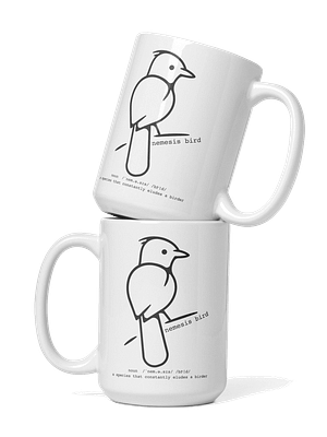 White Glossy Mug | Nemesis Bird