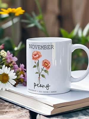 White Glossy Mug | November Birthday |